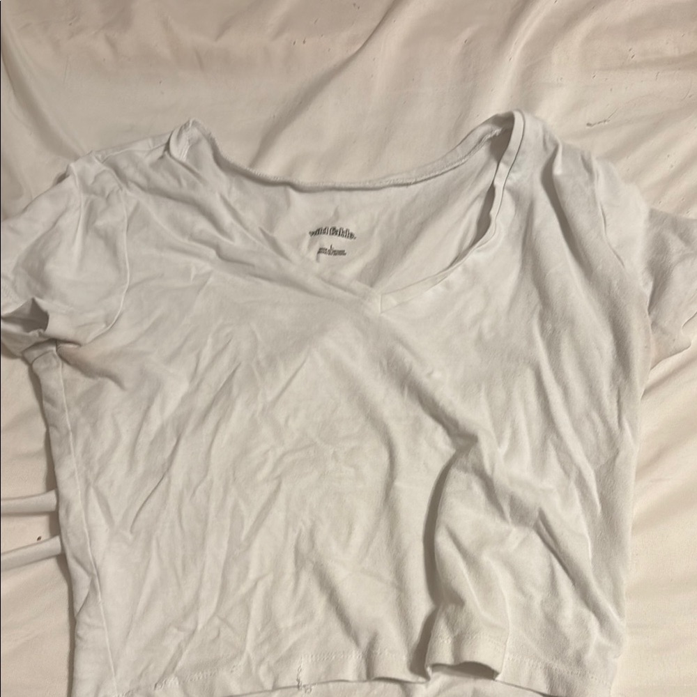 Wild Fable Cream Crop T-Shirt Relaxed Fit